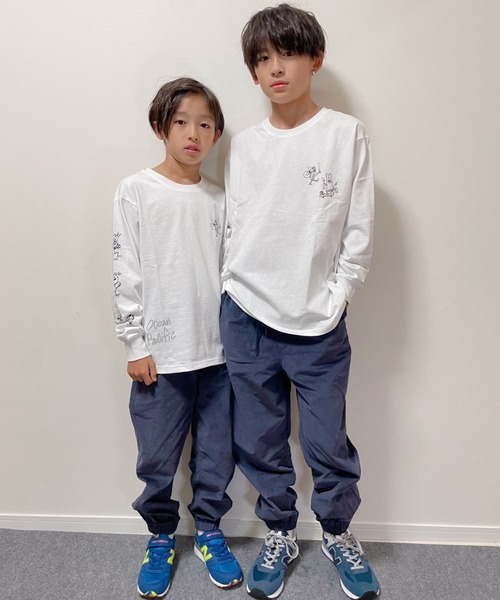 ムラサキスポーツ by RiY（ムラサキスポーツバイアールアイワイ）の「OP/オーピー キッズ ロンT DTEE 583073（Tシャツ/カットソー・キッズ・ホワイト/ブラック・120cm/150cm/110cm/160cm/100cm/140cm/130cm）」の9枚目の写真