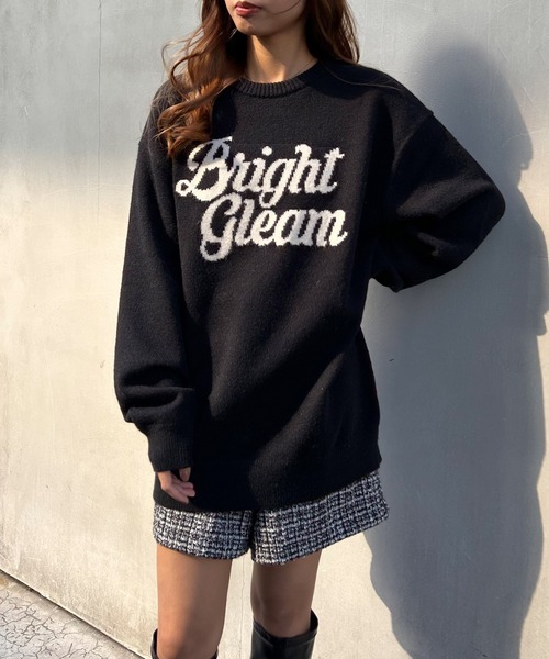 INGNI（イング）の「ロゴチュニックニット（ニット/セーター・レディース・ホワイト×ブラック/ブルーグレー/ブラック×ホワイト・M）」の10枚目の写真