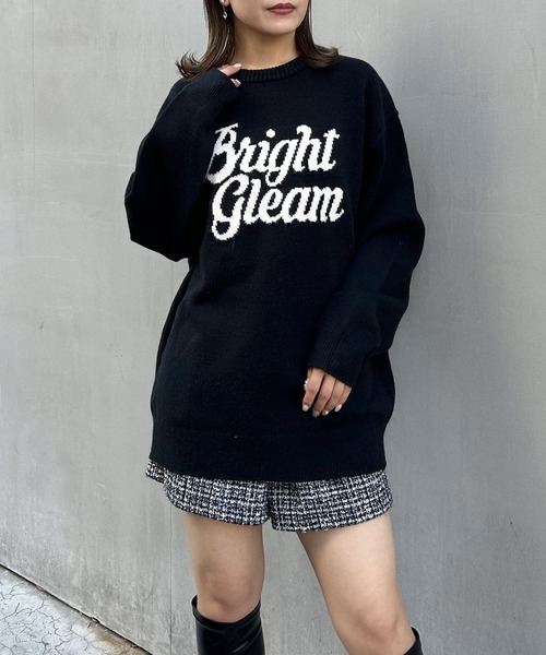 INGNI（イング）の「ロゴチュニックニット（ニット/セーター・レディース・ホワイト×ブラック/ブルーグレー/ブラック×ホワイト・M）」の22枚目の写真