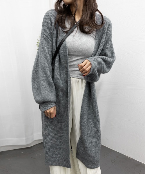 Miniministore（ミニミニストア）の「ニットカーディガン レディース 秋 韓国（カーディガン/ボレロ・レディース・アイボリー/ブラック/ダークグレー/ベージュ/レッド/ブルー・フリー）」の10枚目の写真