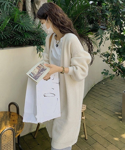 Miniministore（ミニミニストア）の「ニットカーディガン レディース 秋 韓国（カーディガン/ボレロ・レディース・アイボリー/ブラック/ダークグレー/ベージュ/レッド/ブルー・フリー）」の16枚目の写真