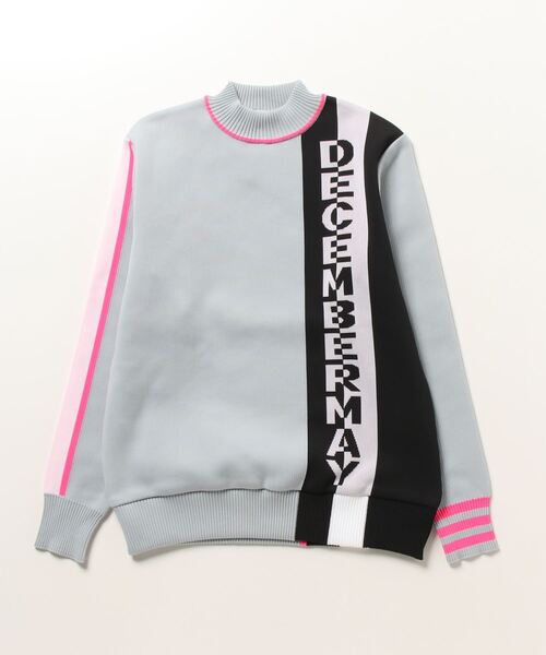 DECEMBERMAY（ディセンバーメイ）の「Stripe logo High neck knit（ニット/セーター・レディース・レッド/グリーン/ホワイト/イエロー/ブラック/グレー・MEDIUM/SMALL）」の3枚目の写真