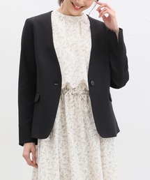 ウォッシャブルストレッチカラーレスジャケット