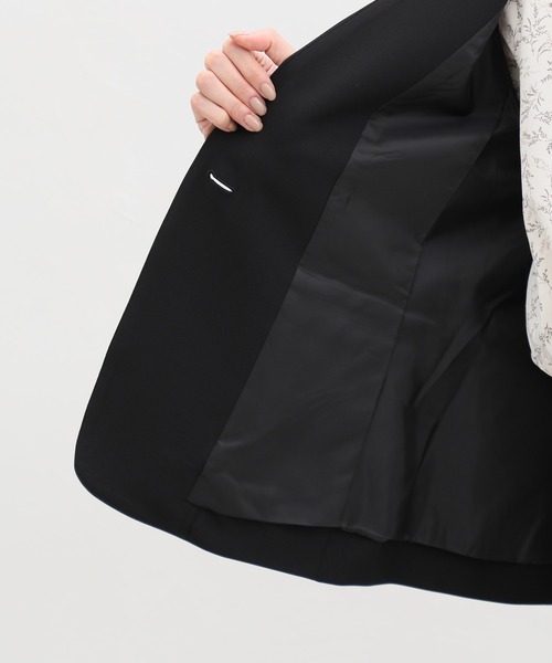 Honeys（ハニーズ）の「ウォッシャブルストレッチカラーレスジャケット（テーラードジャケット・レディース・ダークネイビー/ブラック/アイボリー/杢グレー/ベージュ・S/L/LL/M/3L）」の11枚目の写真