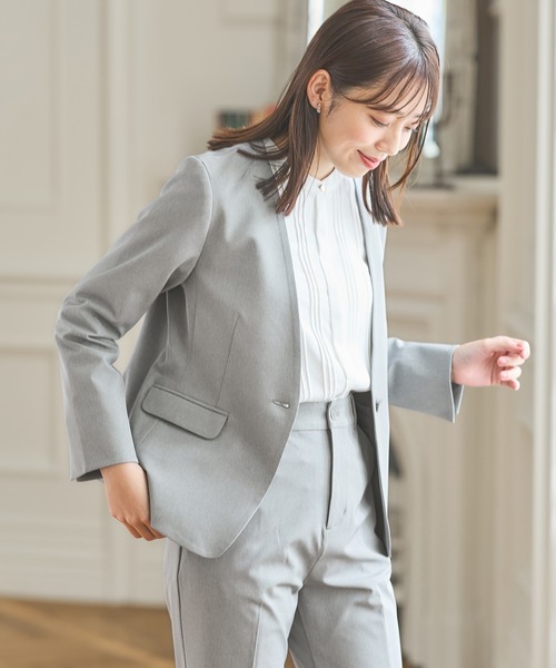 レディース ジャケット グレー/アイボリー h104d6867_4.jpg