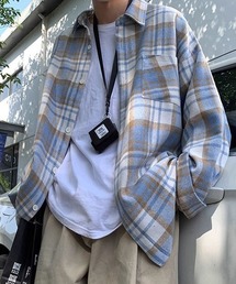 NO WAY（ノーウェイ）の「/WARAIJOGO（ワライジョーゴ）/ルーズシルエットネルチェック長袖シャツ/ネルシャツ（シャツ/ブラウス）」