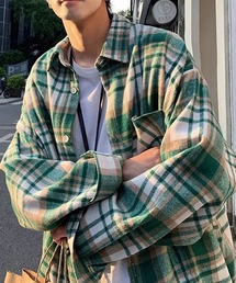 NO WAY（ノーウェイ）の「/WARAIJOGO（ワライジョーゴ）/ルーズシルエットネルチェック長袖シャツ/ネルシャツ（シャツ/ブラウス）」