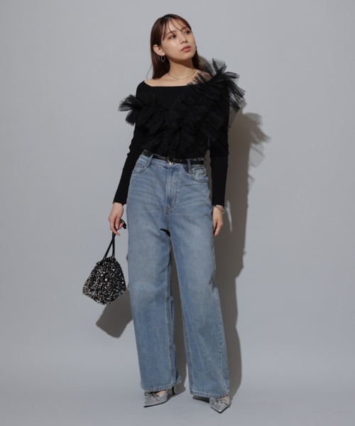Mystrada（マイストラーダ）の「チュールフリルニット（ニット