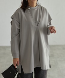 each | 【アンサンブルセット】Vネックベスト＋プチハイネックプルオーバー(アンサンブル)