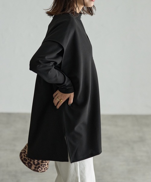 each（イーチ）の「【アンサンブルセット】Vネックベスト＋プチハイネックプルオーバー（アンサンブル・レディース・ブラック/グレー/ベージュ・FREE）」の5枚目の写真