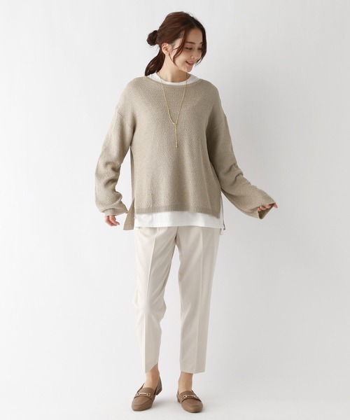 ノーブル　カノコ　プルオーバー Noble（ノーブル）の「ペーパーヤーンカノコ BACK Vプルオーバー