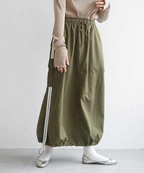 VENCEEXCHANGE（ヴァンスエクスチェンジ）の「ポプリンカーゴスカート（スカート・レディース・チャコールグレー/ブラック/グリーン/ピンク系/その他1/その他2/カーキ・FREE）」の4枚目の写真