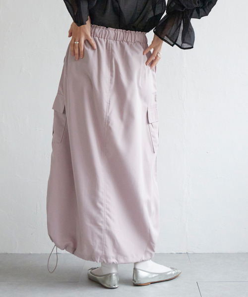 VENCEEXCHANGE（ヴァンスエクスチェンジ）の「ポプリンカーゴスカート（スカート・レディース・チャコールグレー/ブラック/グリーン/ピンク系/その他1/その他2/カーキ・FREE）」の9枚目の写真