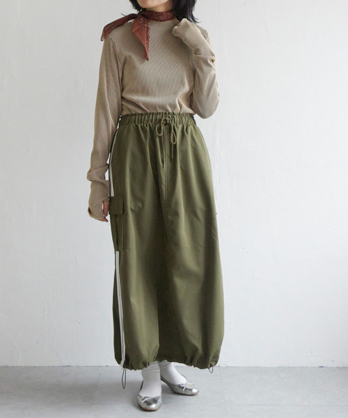 VENCEEXCHANGE（ヴァンスエクスチェンジ）の「ポプリンカーゴスカート（スカート・レディース・チャコールグレー/ブラック/グリーン/ピンク系/その他1/その他2/カーキ・FREE）」の22枚目の写真