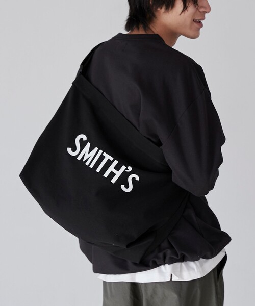 SMITH'S（スミス）の「SMITH'S（スミス）別注ビッグショルダーバッグ／メッセンジャーバッグ（ショルダーバッグ・メンズ・オフホワイト/ブラック・FREE）」の8枚目の写真