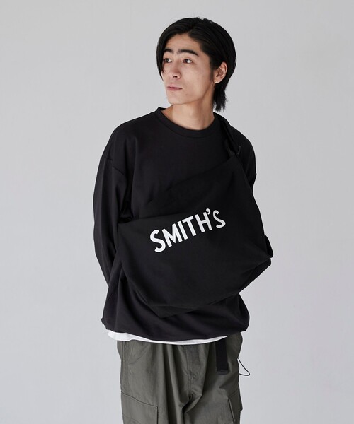 SMITH'S（スミス）の「SMITH'S（スミス）別注ビッグショルダーバッグ／メッセンジャーバッグ（ショルダーバッグ・メンズ・オフホワイト/ブラック・FREE）」の9枚目の写真