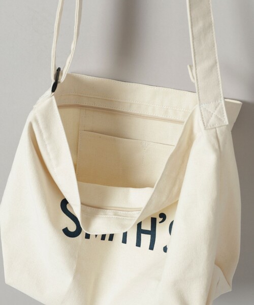 SMITH'S（スミス）の「SMITH'S（スミス）別注ビッグショルダーバッグ／メッセンジャーバッグ（ショルダーバッグ・メンズ・オフホワイト/ブラック・FREE）」の15枚目の写真