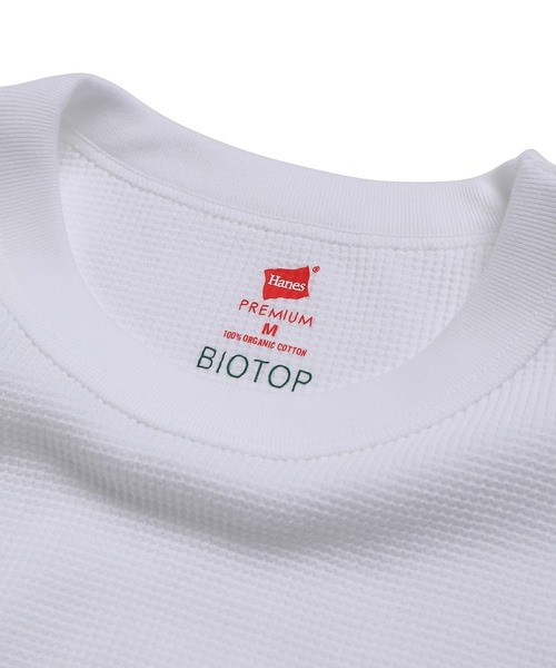 BIOTOP（ビオトープ）の「Hanes EX OG PREMIUM CT THERMAL CN PO（Tシャツ/カットソー・メンズ・ブラック/ホワイト・L/XL/M）」の6枚目の写真