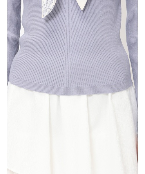 セール】□2024春夏新作□ボウタイビスチェ切替ニット/MM418306