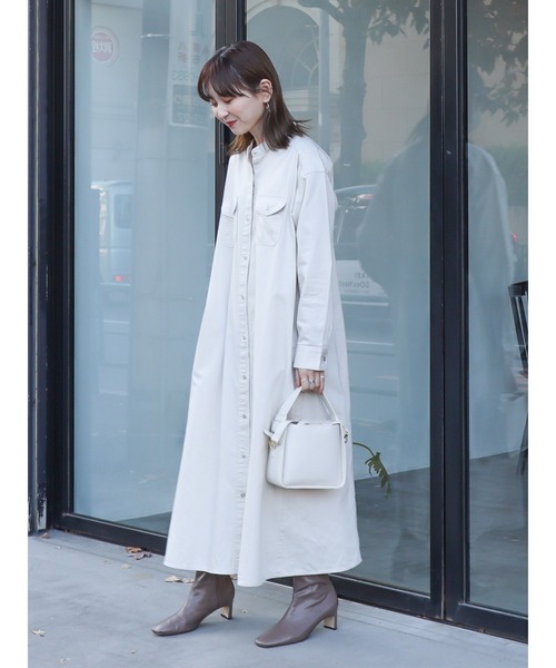 セール】ツイルWポケットAラインワンピース（ワンピース