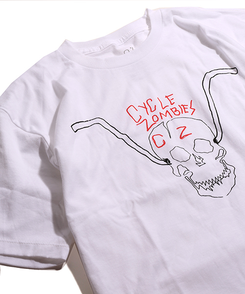 FREAK'S STORE（フリークスストア）の「CYCLE ZOMBIES/サイクルゾンビ―ズ　BARS Premium半袖Tシャツ（Tシャツ/カットソー・メンズ・ホワイト・SMALL/MEDIUM）」の2枚目の写真