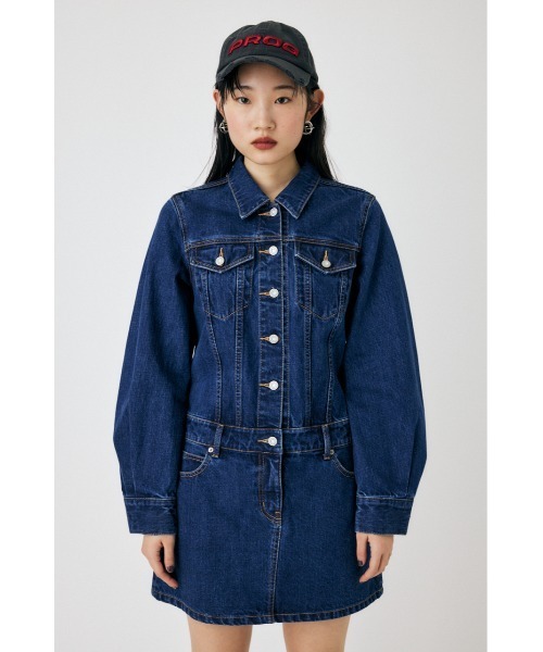 MOUSSY（マウジー）の「LOW WAIST DENIM MINI ドレス（ワンピース・レディース・ブルー/ワンウォッシュ・2/1）」の8枚目の写真