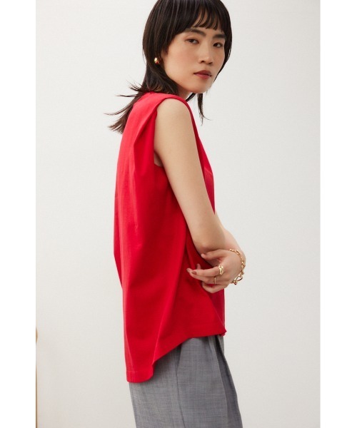 crie conforto（クリーコンフォルト）の「ショルダータックプルオーバー（Tシャツ/カットソー・レディース・ホワイト/レッド/ブラック・FREE）」の20枚目の写真