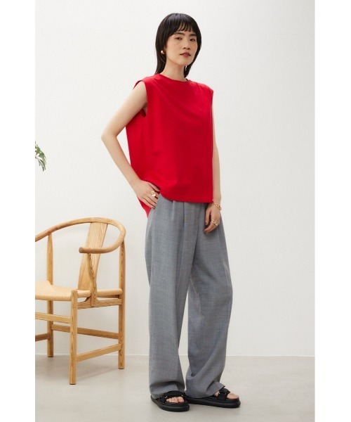 crie conforto（クリーコンフォルト）の「ショルダータックプルオーバー（Tシャツ/カットソー・レディース・ホワイト/レッド/ブラック・FREE）」の21枚目の写真