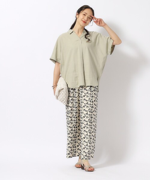 DRESKIP(ドレスキップ)の「◆【M-LL/選べる着丈】すっきりキレイ見え サテンワイドパンツ(その他パンツ・レディース・ブルー/ナチュラル/チャコールグレー/ブラック系5/ホワイト系8/ブラック系/ホワイト系3/スモーキーグリーン系・42/40/38/04/03/02)」の10枚目の写真