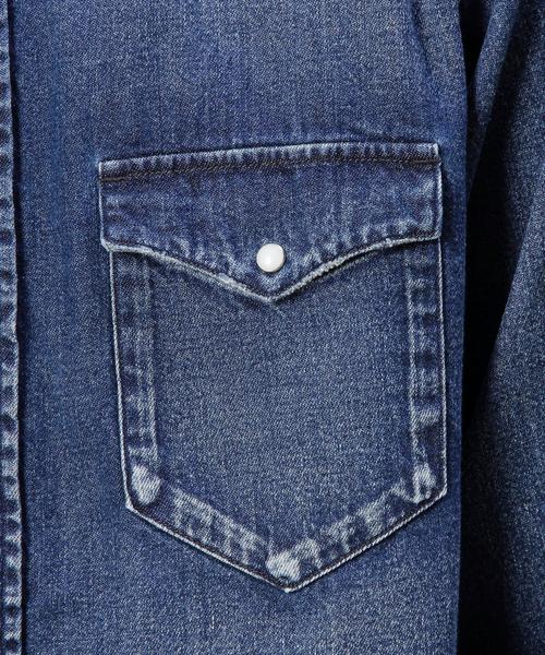 BEAUTY&YOUTH UNITED ARROWS（ビューティーアンドユースユナイテッドアローズ）の「BY 8オンス デニム ウエスタンシャツ◆（シャツ/ブラウス・メンズ・ロイヤルブルー/ターコイズブルー・LARGE/MEDIUM/SMALL/X-LARGE/X-SMALL）」の13枚目の写真