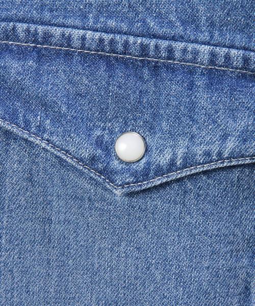 BEAUTY&YOUTH UNITED ARROWS（ビューティーアンドユースユナイテッドアローズ）の「BY 8オンス デニム ウエスタンシャツ◆（シャツ/ブラウス・メンズ・ロイヤルブルー/ターコイズブルー・LARGE/MEDIUM/SMALL/X-LARGE/X-SMALL）」の7枚目の写真