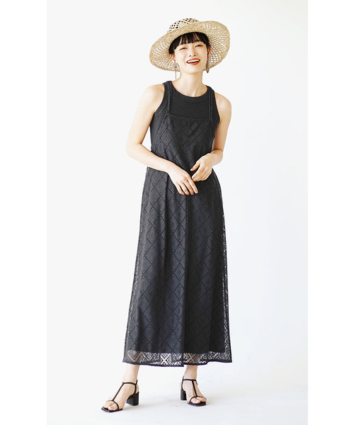 e-zakkamania stores(イーザッカマニアストアーズ)の「シアーレース マルチway ワンピース(ワンピース・レディース・ブラック/アイボリー・フリー)」の7枚目の写真