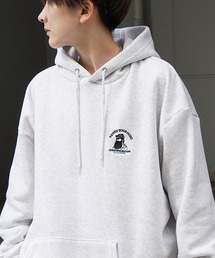 ILL'S | ワンポイント刺繍ロゴ おじ刺繍 / デイリーウォーキング ビッグシルエット プルオーバーパーカー フーディー カットソー ユニセックス【ILL'S】(パーカー)