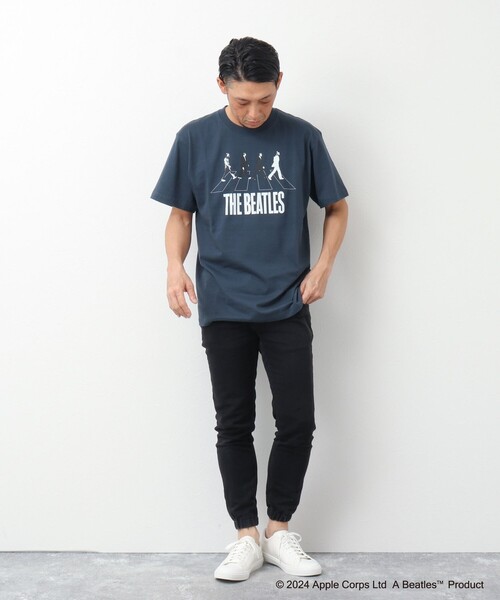 GOOD ROCK SPEED（グッドロックスピード）の「【Good Rock Speed/グッドロックスピード】THE BEATLES  / abbey road / ビートルズ / プリントTシャツ（Tシャツ/カットソー・メンズ・ホワイト/スミクロ/ブルー系その他・L/S/M）」の19枚目の写真