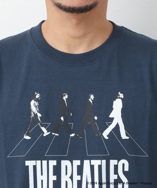 GOOD ROCK SPEED（グッドロックスピード）の「【Good Rock Speed/グッドロックスピード】THE BEATLES  / abbey road / ビートルズ / プリントTシャツ（Tシャツ/カットソー・メンズ・ホワイト/スミクロ/ブルー系その他・L/S/M）」の4枚目の写真