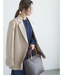 Te chichi | テーラードシングルジャケット（セットアップ可）(ノーカラージャケット)