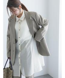 Te chichi | テーラードシングルジャケット（セットアップ可）(ノーカラージャケット)