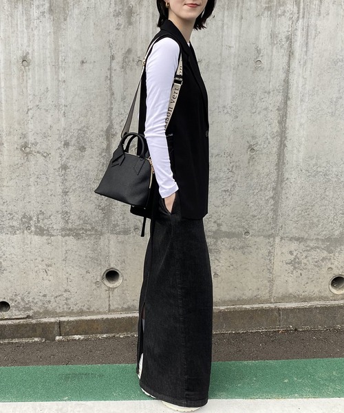maison vert(メゾンヴェール)の「【超軽量/多収納】リボンハンドル2WAYバッグ(トートバッグ・レディース・ブラック/グレイッシュベージュ/アイボリー/イエロー/キャメル/ダークブラウン/ライトグレー/ホワイト/ライトピンク・FREE)」の18枚目の写真