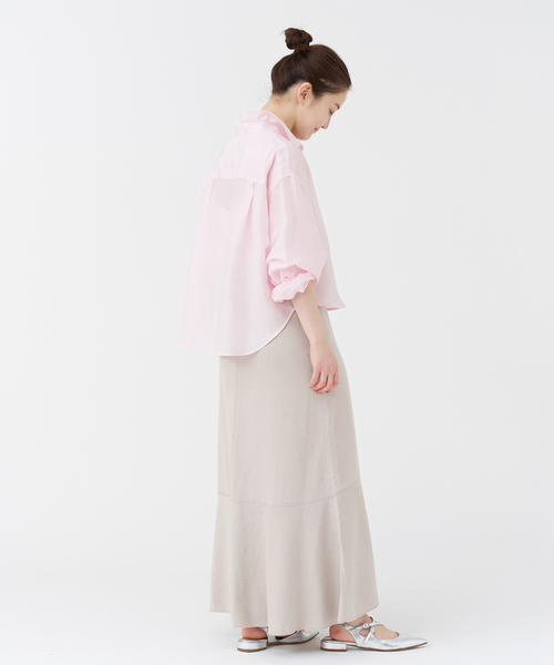 イエナ 24SS ラミーリヨセル フェミニンシャツ ピンク 36 イエナ 24SS ラミーリヨセル フェミニンシャツ ピンク 36 ラミー