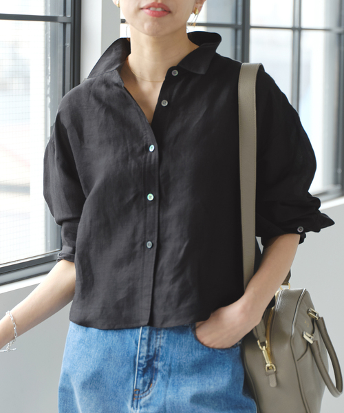 2点セットイエナ　ラミーショートシャツ　ブラウン& マッキントッシュ　ブラウス IENA｜イエナのシャツ/ブラウス（ショート丈）通販 - ZOZOTOWN