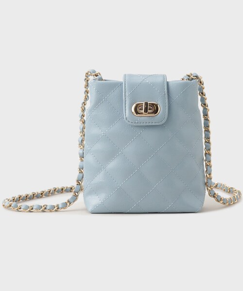 OPAQUE.CLIP（オペークドットクリップ）の「◆キルティングデザインチェーンミニショルダーバッグ（ショルダーバッグ・レディース・イエロー系その他/アイボリー/ブラック/ブルー系7・00）」の3枚目の写真