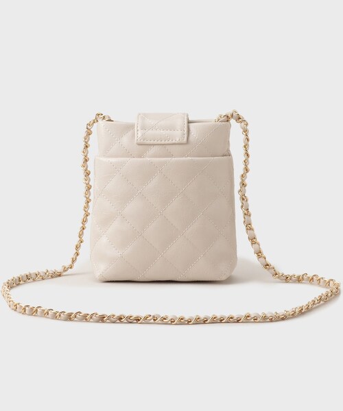 OPAQUE.CLIP（オペークドットクリップ）の「◆キルティングデザインチェーンミニショルダーバッグ（ショルダーバッグ・レディース・イエロー系その他/アイボリー/ブラック/ブルー系7・00）」の8枚目の写真