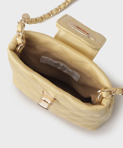 OPAQUE.CLIP（オペークドットクリップ）の「◆キルティングデザインチェーンミニショルダーバッグ（ショルダーバッグ・レディース・イエロー系その他/アイボリー/ブラック/ブルー系7・00）」の11枚目の写真