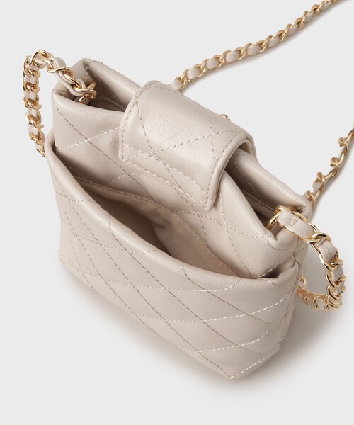 OPAQUE.CLIP（オペークドットクリップ）の「◆キルティングデザインチェーンミニショルダーバッグ（ショルダーバッグ・レディース・イエロー系その他/アイボリー/ブラック/ブルー系7・00）」の15枚目の写真