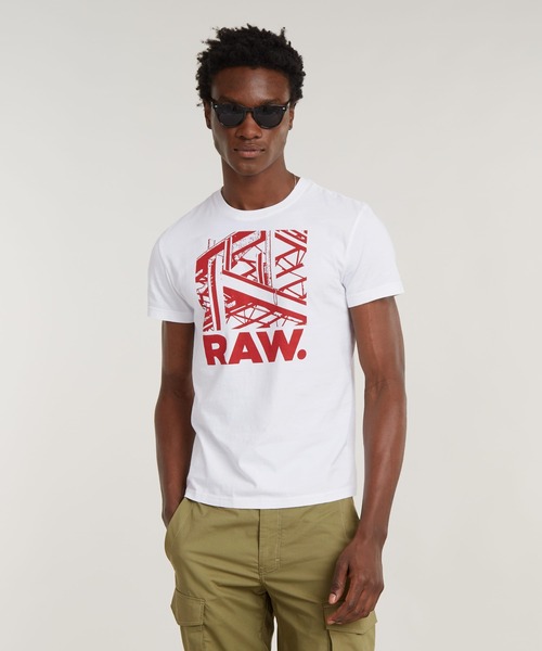 G-STAR（ジースター）の「RAW. CONSTRUCTION T-SHIRT/グラフィックロゴT（Tシャツ/カットソー・メンズ・グリーン/ダークブラック/イエロー系その他/ホワイト・LARGE/MEDIUM/SMALL/X-LARGE/X-SMALL）」の18枚目の写真