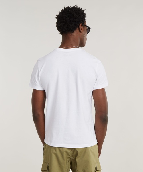 G-STAR（ジースター）の「RAW. CONSTRUCTION T-SHIRT/グラフィックロゴT（Tシャツ/カットソー・メンズ・グリーン/ダークブラック/イエロー系その他/ホワイト・LARGE/MEDIUM/SMALL/X-LARGE/X-SMALL）」の19枚目の写真