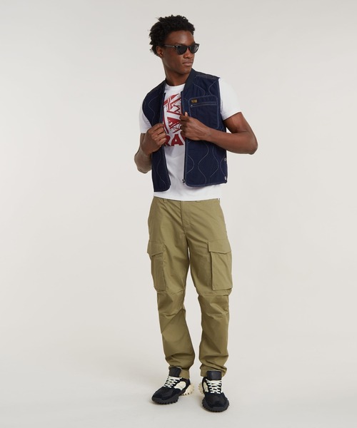 G-STAR（ジースター）の「RAW. CONSTRUCTION T-SHIRT/グラフィックロゴT（Tシャツ/カットソー・メンズ・グリーン/ダークブラック/イエロー系その他/ホワイト・LARGE/MEDIUM/SMALL/X-LARGE/X-SMALL）」の20枚目の写真