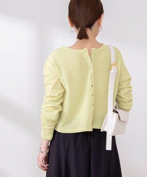 NOLLEY’S（ノーリーズ）の「《アンサンブル対応》シアーワッフル2WAYカーディガン（カーディガン/ボレロ・レディース・ライトグリーン/ネイビー/オフホワイト/ブラック・FREE）」の4枚目の写真