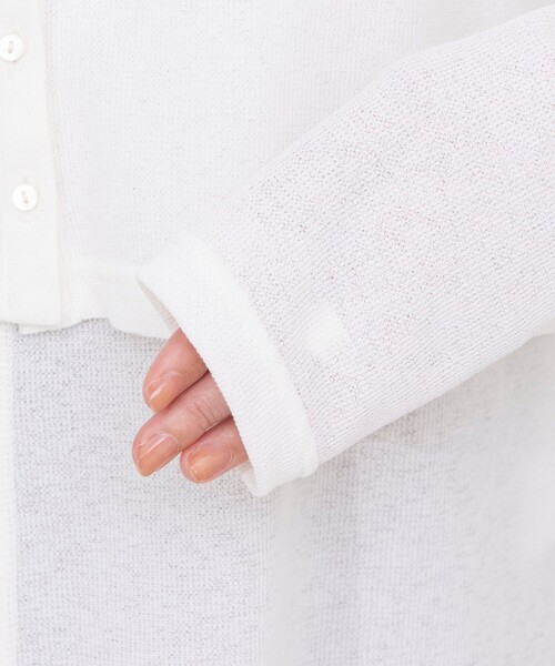 NOLLEY’S（ノーリーズ）の「《アンサンブル対応》シアーワッフル2WAYカーディガン（カーディガン/ボレロ・レディース・ライトグリーン/ネイビー/オフホワイト/ブラック・FREE）」の21枚目の写真