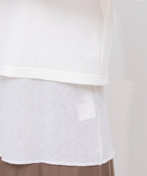 NOLLEY’S（ノーリーズ）の「《アンサンブル対応》シアーワッフル2WAYカーディガン（カーディガン/ボレロ・レディース・ライトグリーン/ネイビー/オフホワイト/ブラック・FREE）」の22枚目の写真